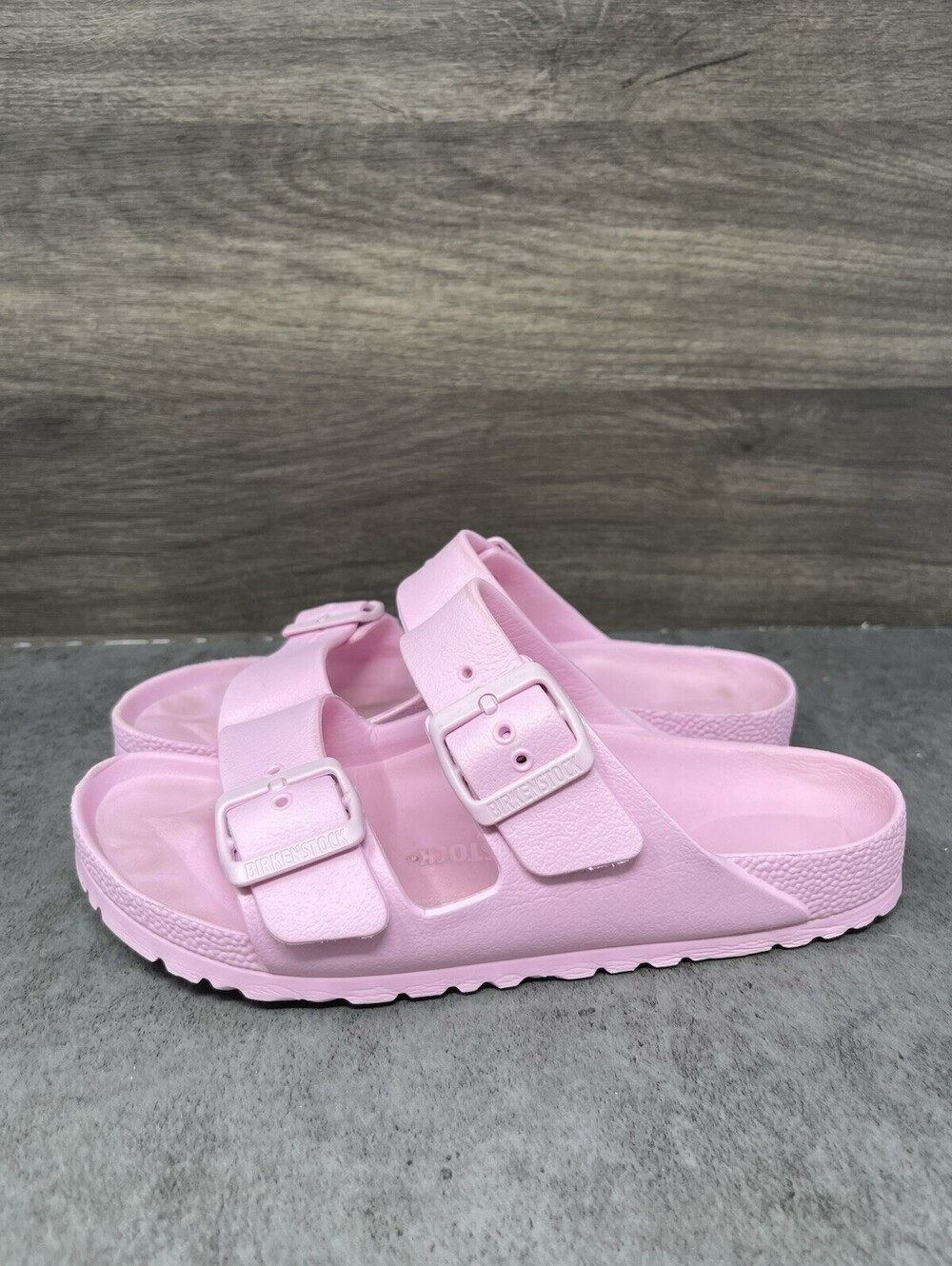 Birkenstock EVA Sandals Womens Size 6 (37) Pink Rubber Slide Slip On - Picture 1 of 8